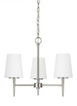 Contemporary 3 Light Chandelier from the Driscoll Collection
