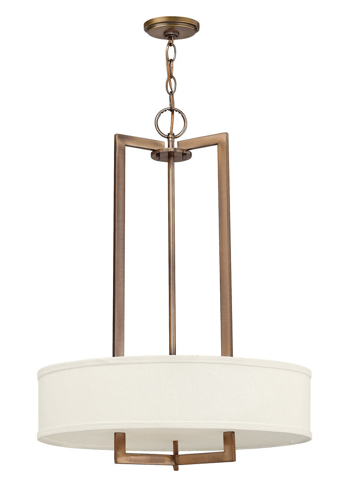 Contemporary 3 Light Chandelier from the Hampton Collection