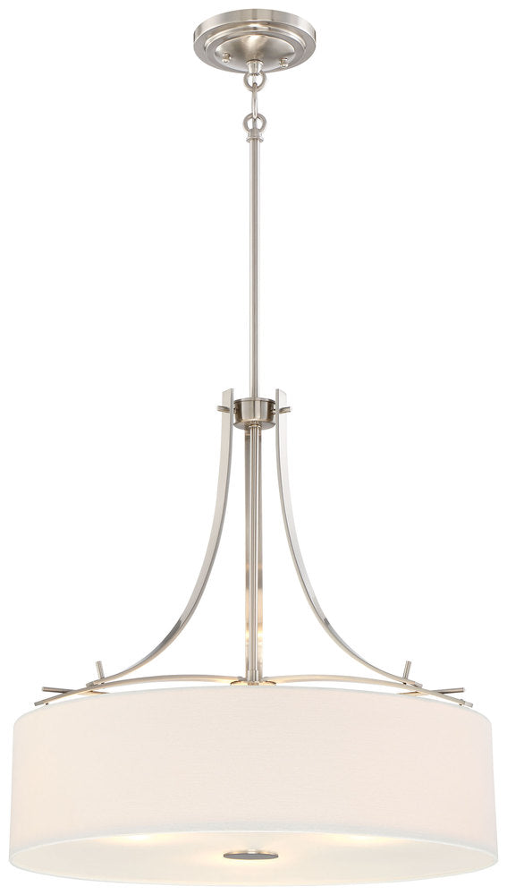 Transitional Drum Shade Pendant from the Poleis Collection