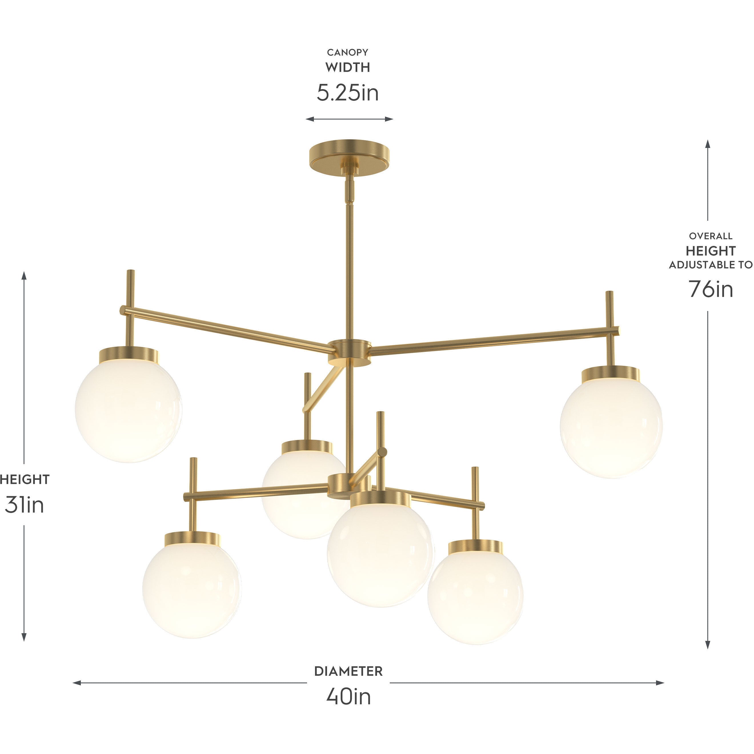 P400470-31m 6-L Chandelier