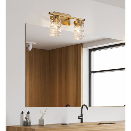 Z-Lite Archer 2 Light Vanity 344-2V-HG Heirloom Gold - angle view
