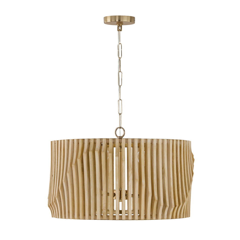 Transitional Drum Shade Pendant from the Archer Collection