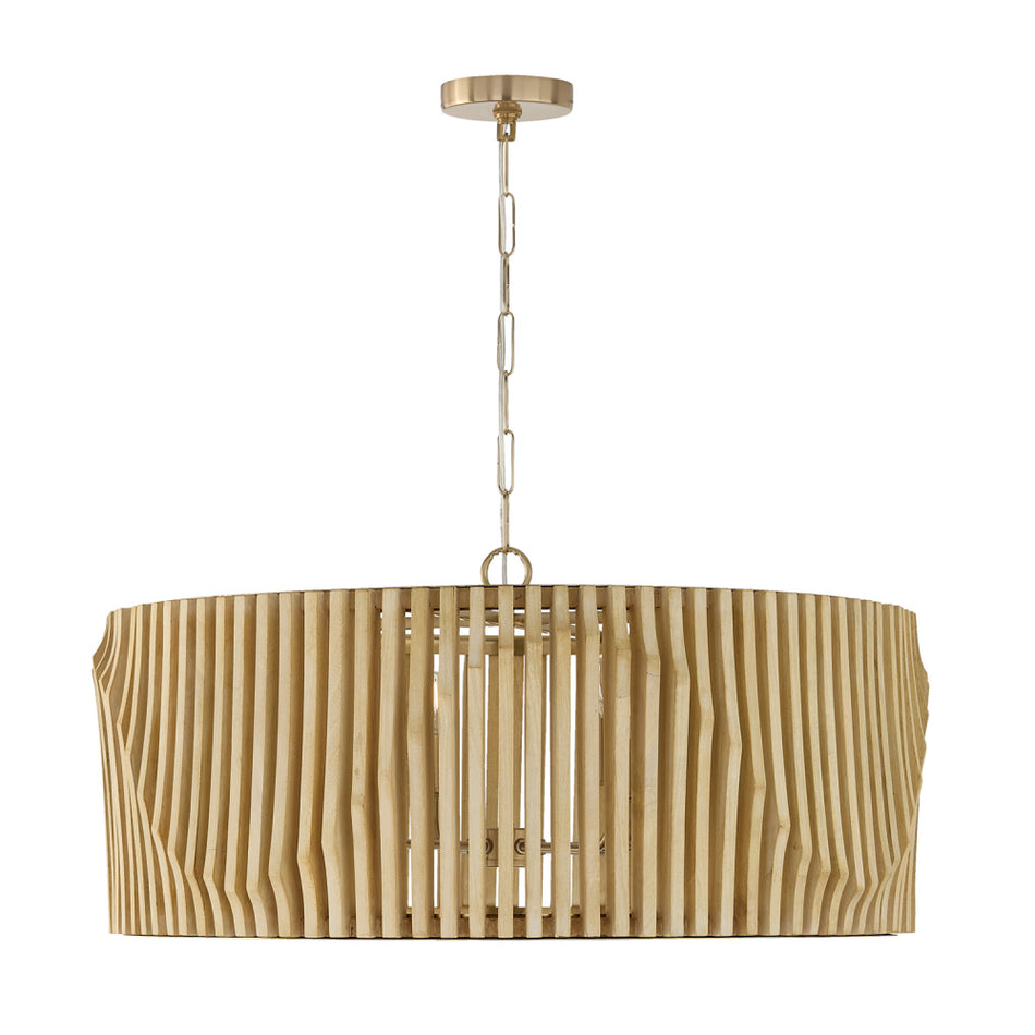 Transitional Drum Shade Pendant from the Archer Collection