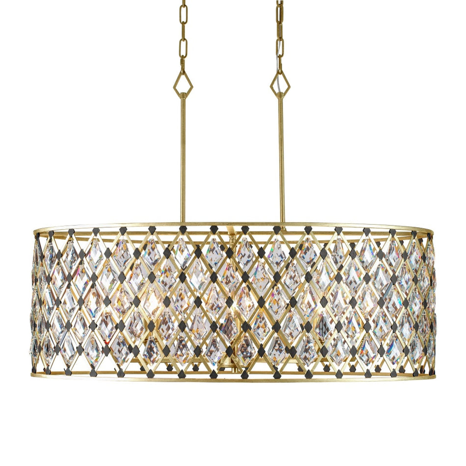 Contemporary 8 Light Drum Shade Pendant from the Windsor Collection