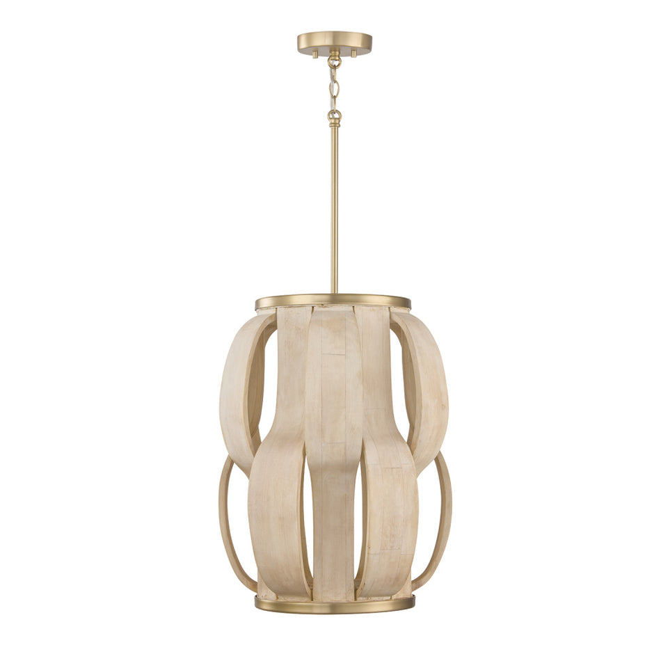 Transitional Drum Shade Pendant from the Willa Collection