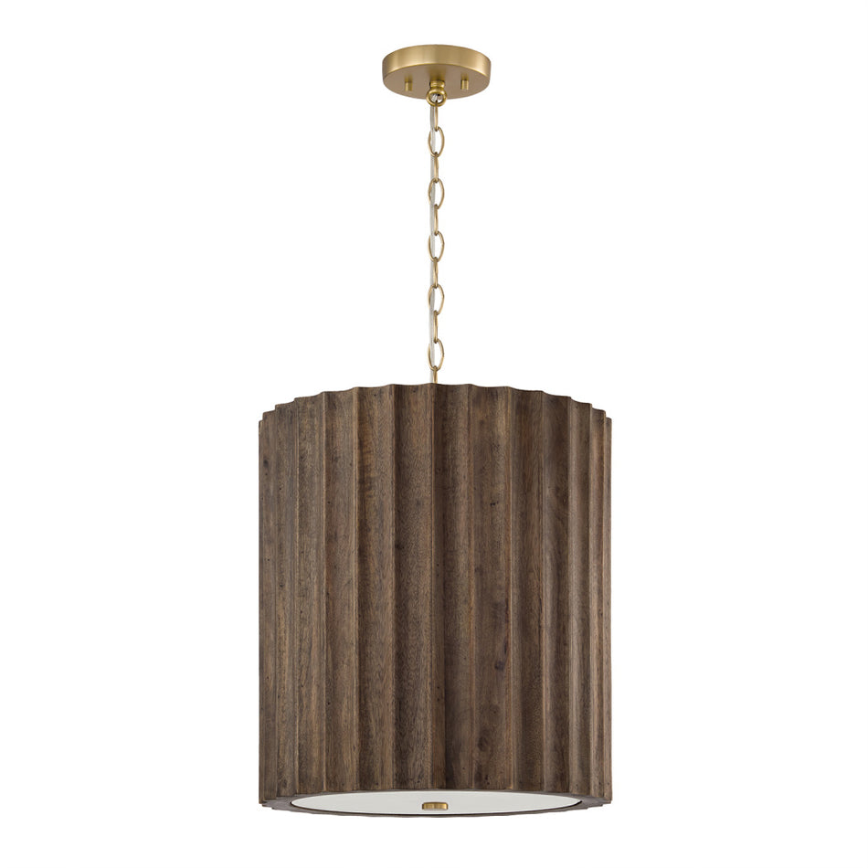 Transitional Drum Shade Pendant from the Cody Collection