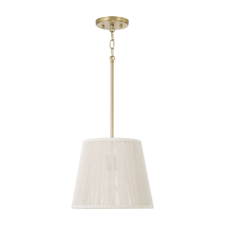 Transitional Drum Shade Pendant from the Tara Collection