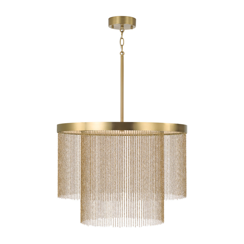 Transitional Drum Shade Pendant from the Rae Collection