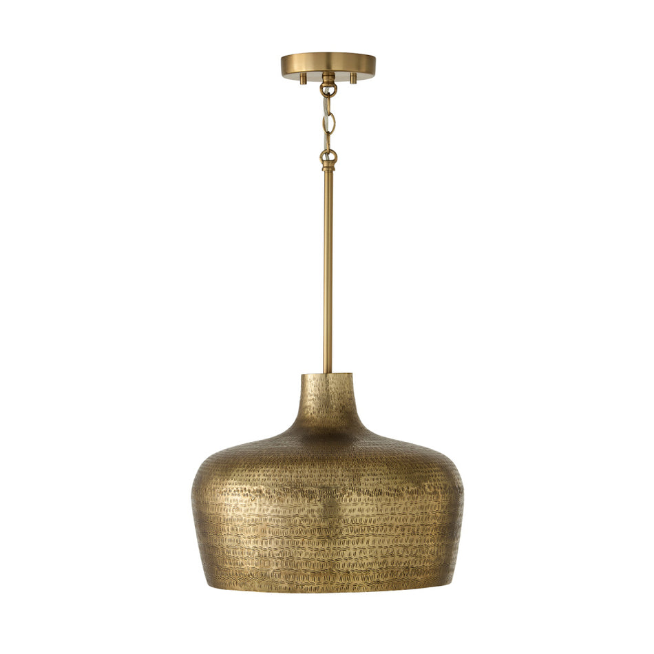 Transitional Drum Shade Pendant from the Myriah Collection
