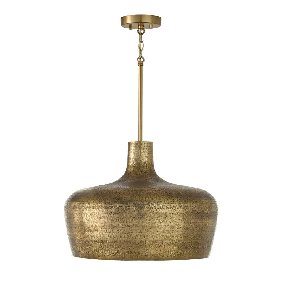 Transitional Drum Shade Pendant from the Myriah Collection