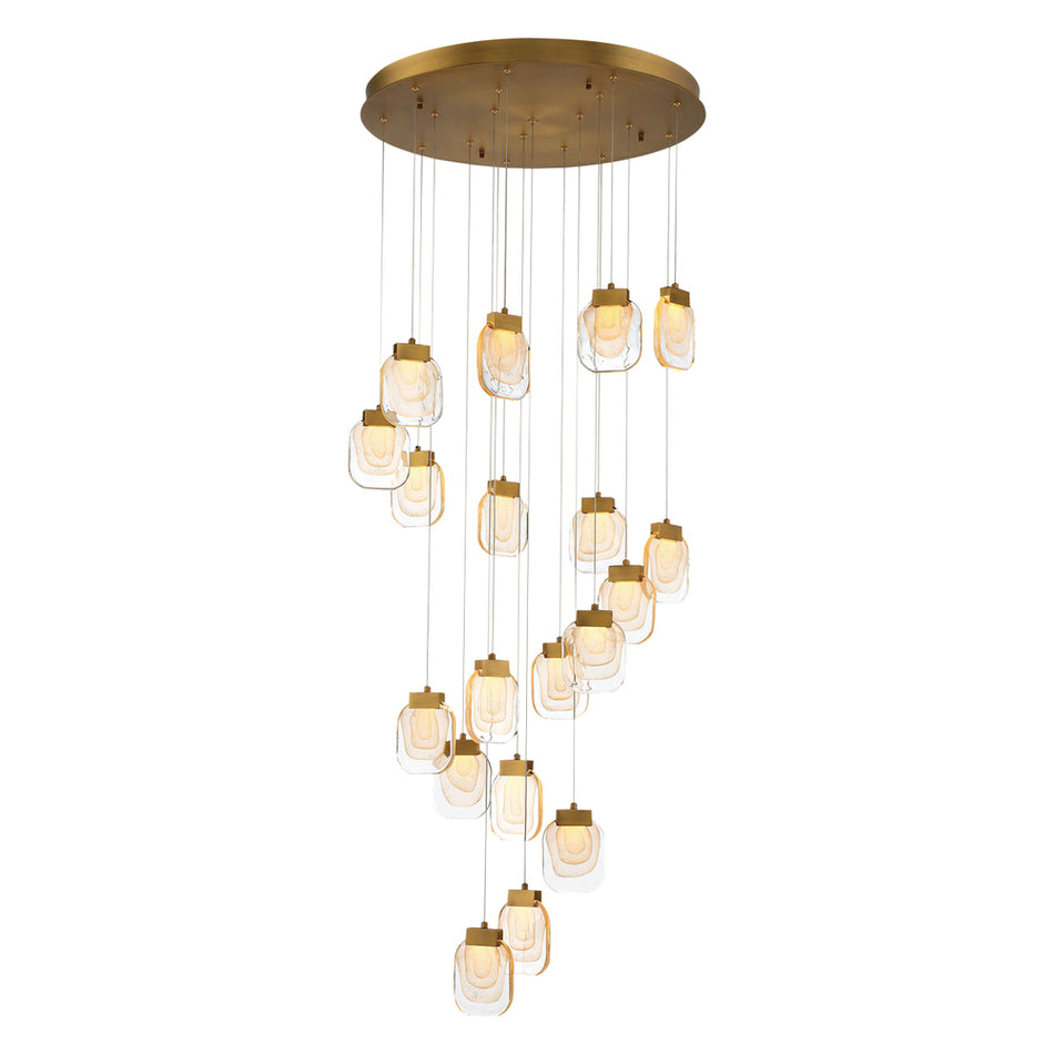 Contemporary 19 Light Chandelier from the PAGET Collection