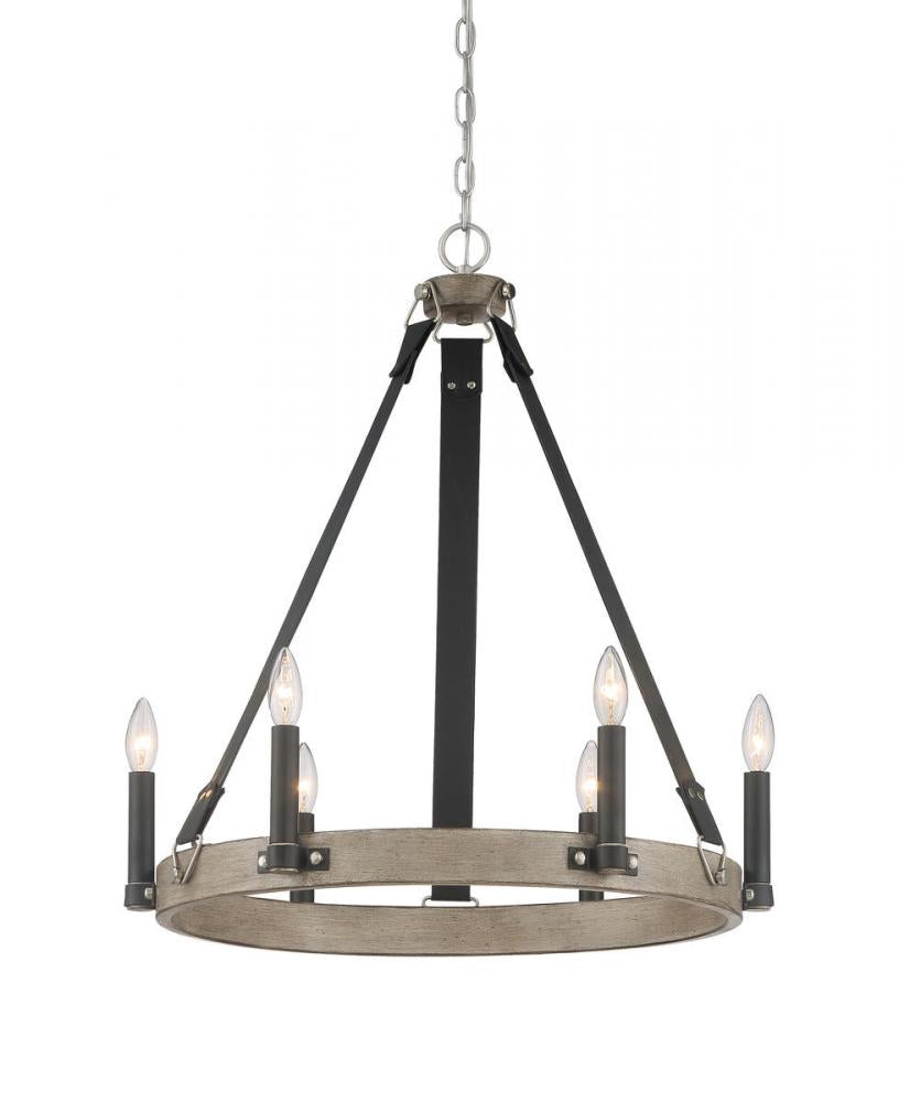 Modern 6 Light Chandelier from the Rawson Ridge Collection