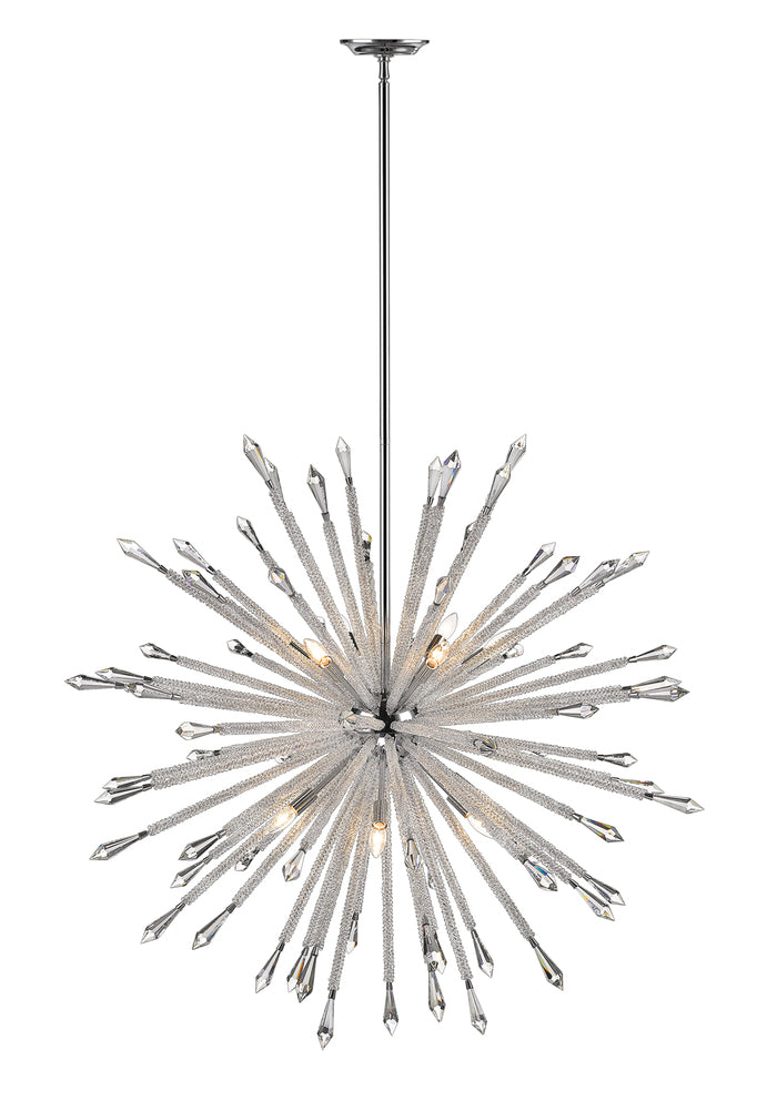 Contemporary 12 Light Chandelier from the Soleia Collection