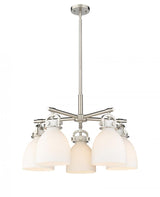 Transitional 5 Light Chandelier from the Newton Bell Collection