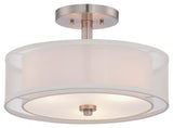 Transitional Drum Shade Semi-Flush Mount from the Parsons Studio Collection