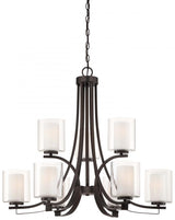 Transitional 9 Light Chandelier from the Parsons Studio Collection
