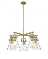 Transitional 5 Light Chandelier from the Newton Cone Collection