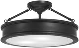 Traditional Drum Shade Semi-Flush Mount from the Harbour Point Collection