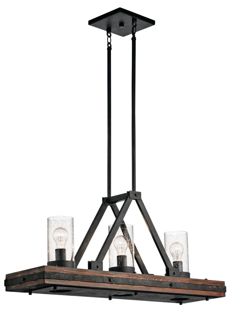 Country/Rustic 3 Light Chandelier from the Colerne Collection