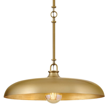 Sadie 18" Shallow Pan Pendant in Lacquered Brass