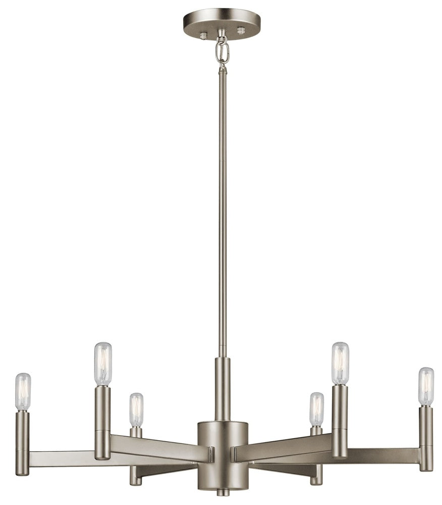 Mid-Century Modern 6 Light Chandelier from the Erzo Collection