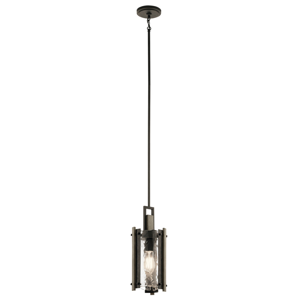 Country/Rustic Down Mini Pendant from the Aberdeen Collection