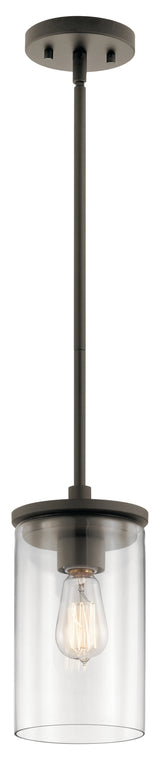 Contemporary Down Mini Pendant from the Crosby Collection