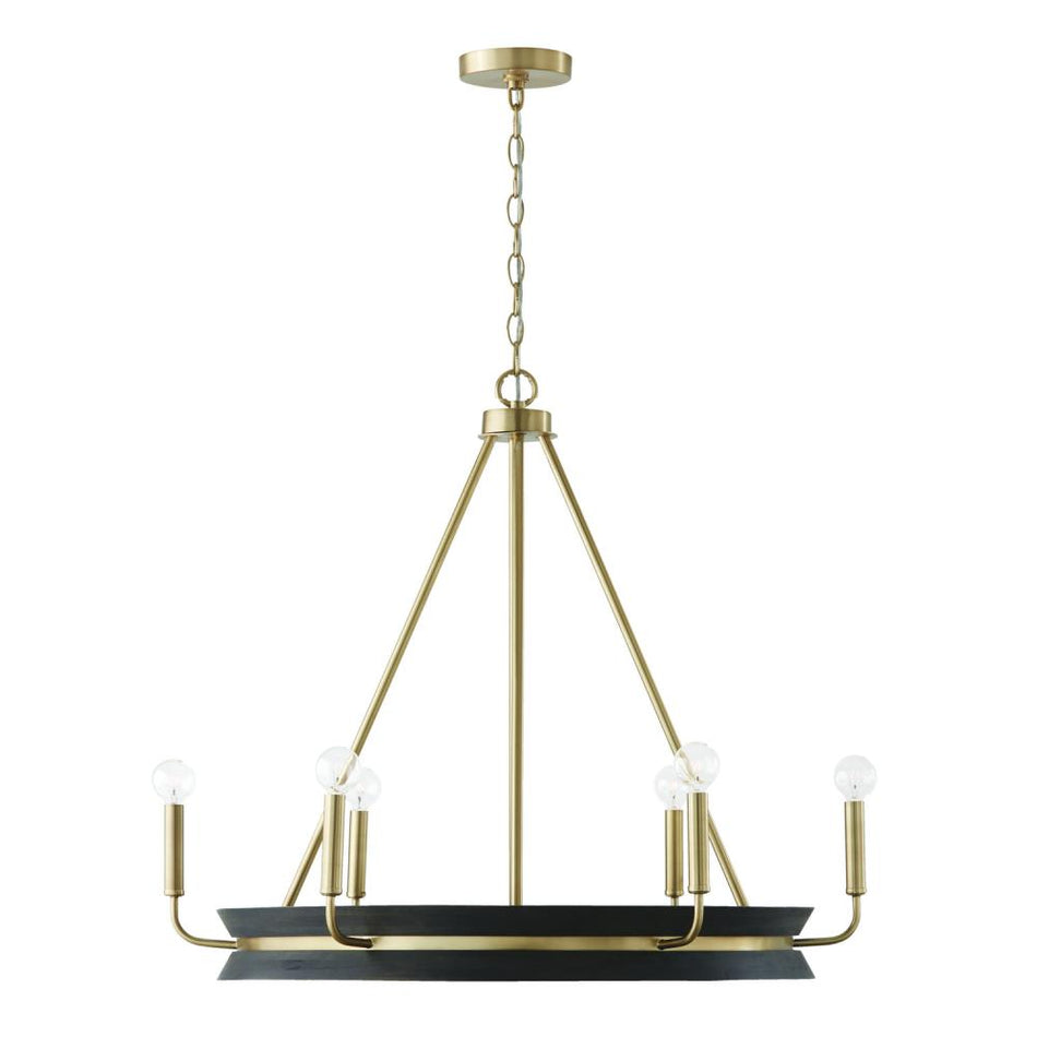 Modern 6 Light Chandelier from the Finn Collection