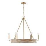 Modern 6 Light Chandelier from the Finn Collection