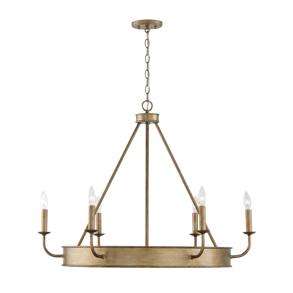 Transitional 6 Light Chandelier from the Nole Collection