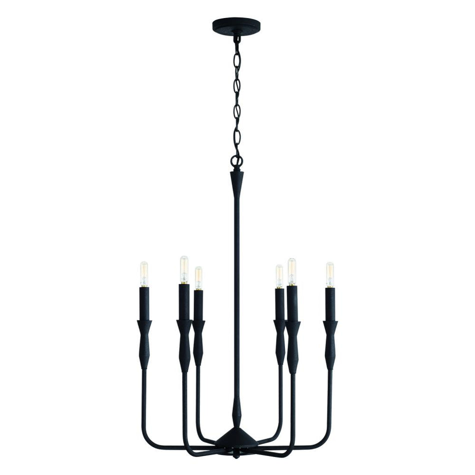 Modern 6 Light Chandelier from the Paloma Collection