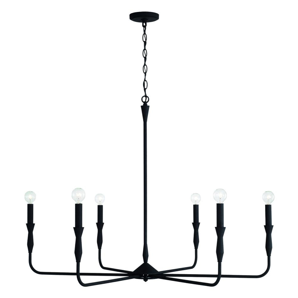 Modern 6 Light Chandelier from the Paloma Collection