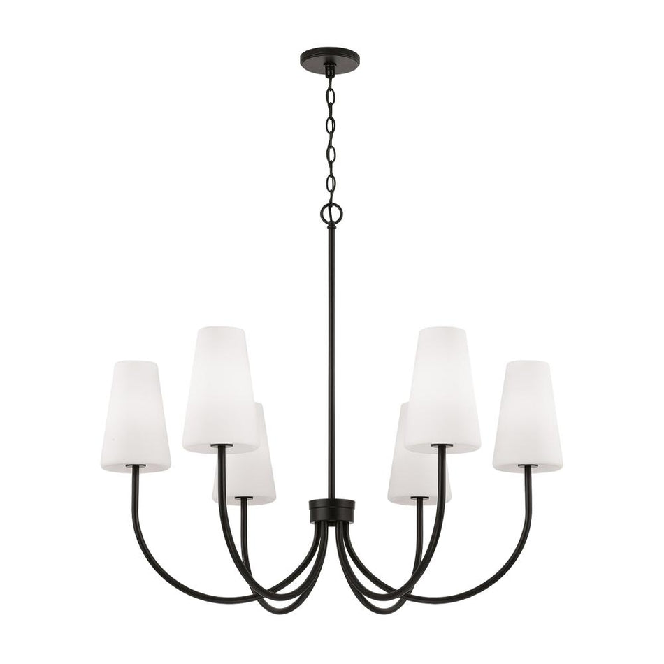 Transitional 6 Light Chandelier from the Averitt Collection