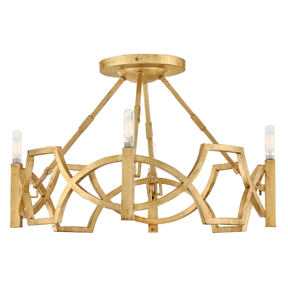 Traditional Semi-Flush Mount from the Leona Collection