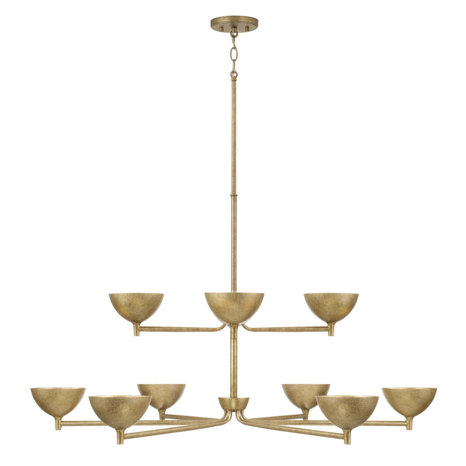 Transitional 10 Light Chandelier from the Francesca Collection