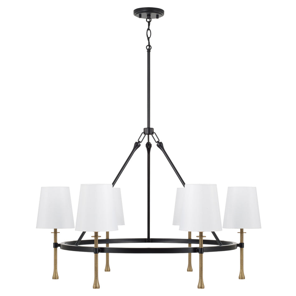 Transitional 8 Light Chandelier from the Hollis Collection
