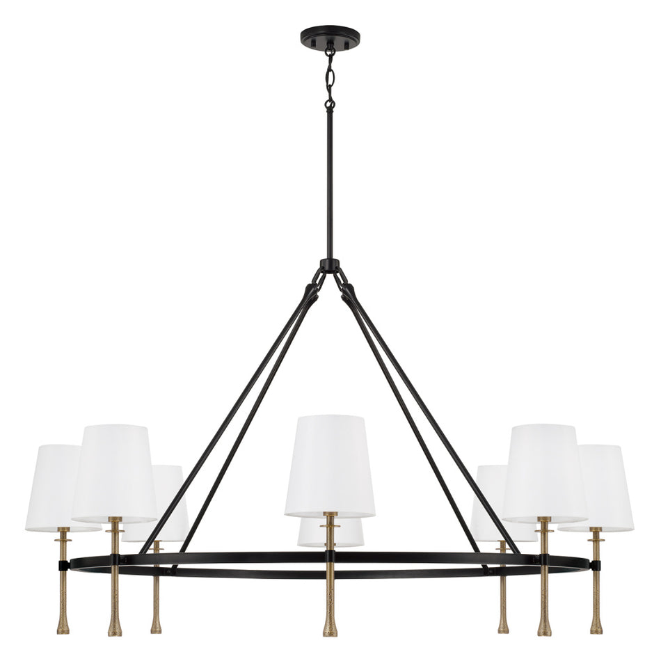 Transitional 8 Light Chandelier from the Hollis Collection