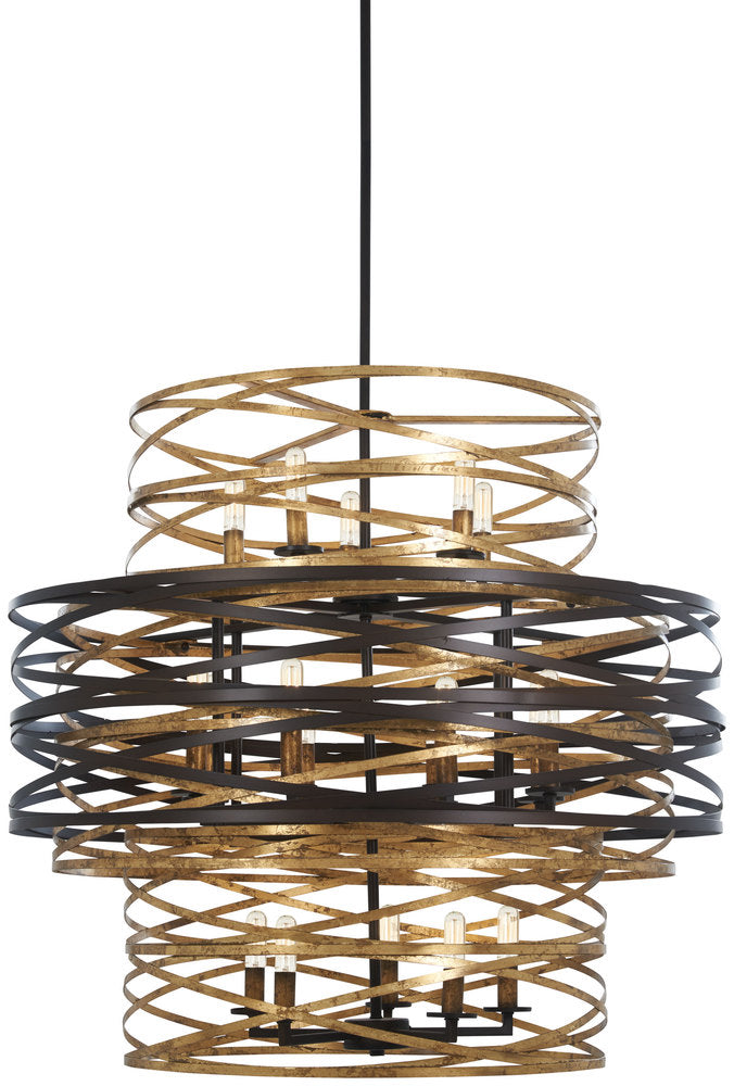 Modern 18 Light Chandelier from the Vortic Flow Collection