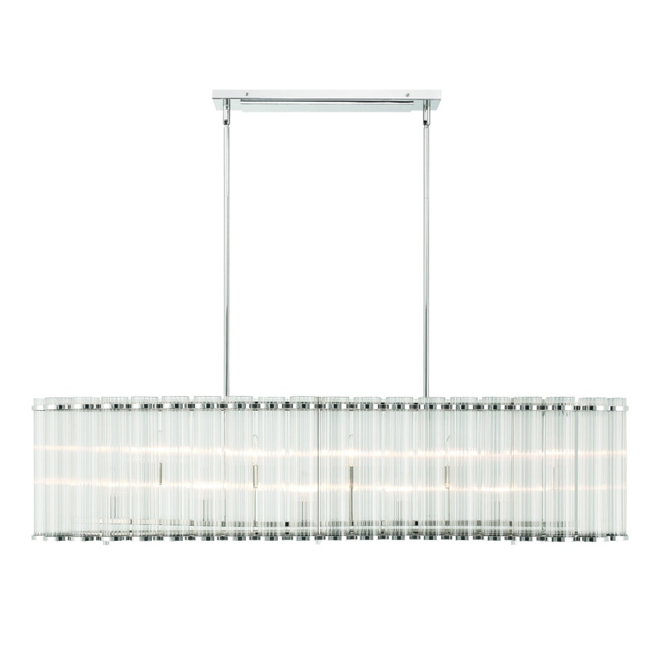 Traditional 10 Light Chandelier from the GLASBURY Collection