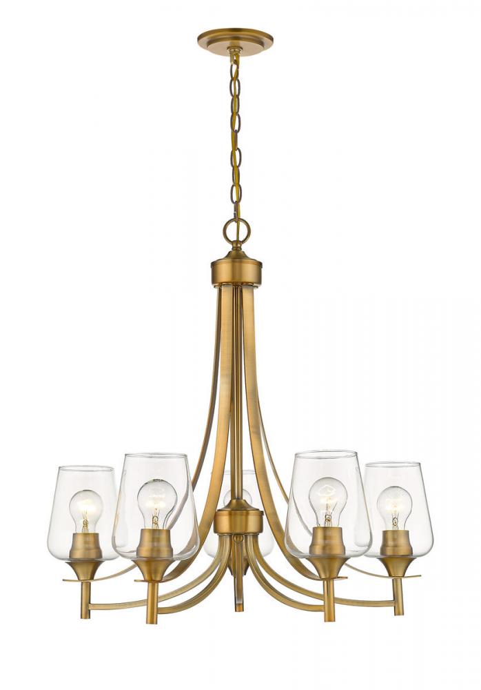 Traditional 5 Light Chandelier from the Joliet Collection