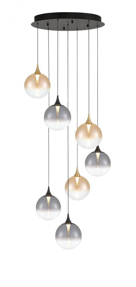 Contemporary 7 Light Chandelier from the IISSA Collection