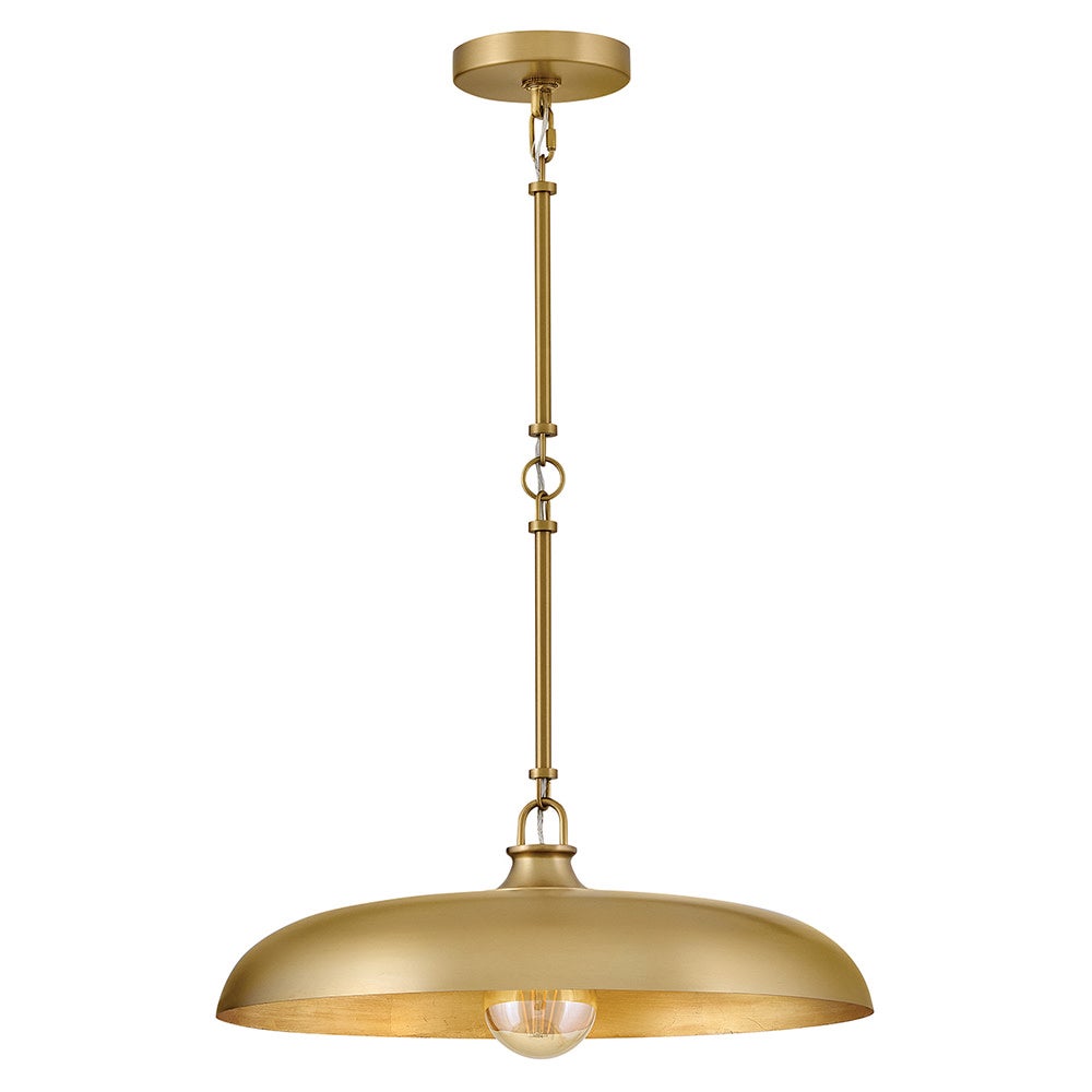 Sadie 18" Shallow Pan Pendant in Lacquered Brass