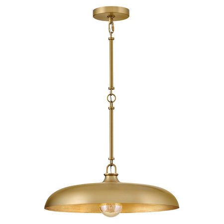 Sadie 18" Shallow Pan Pendant in Lacquered Brass