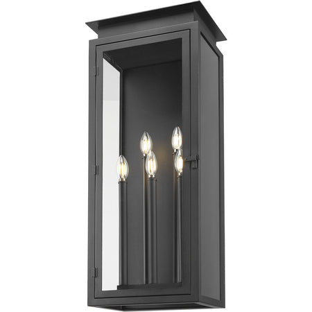Z-Lite Nova 5 Light Outdoor Wall Light 5018XL-BK - lifestyle view