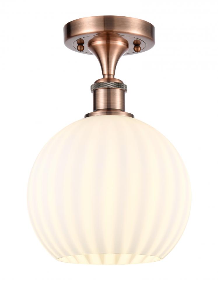 Bowl Semi-Flush Mount from the Athens Deco Swirl Collection