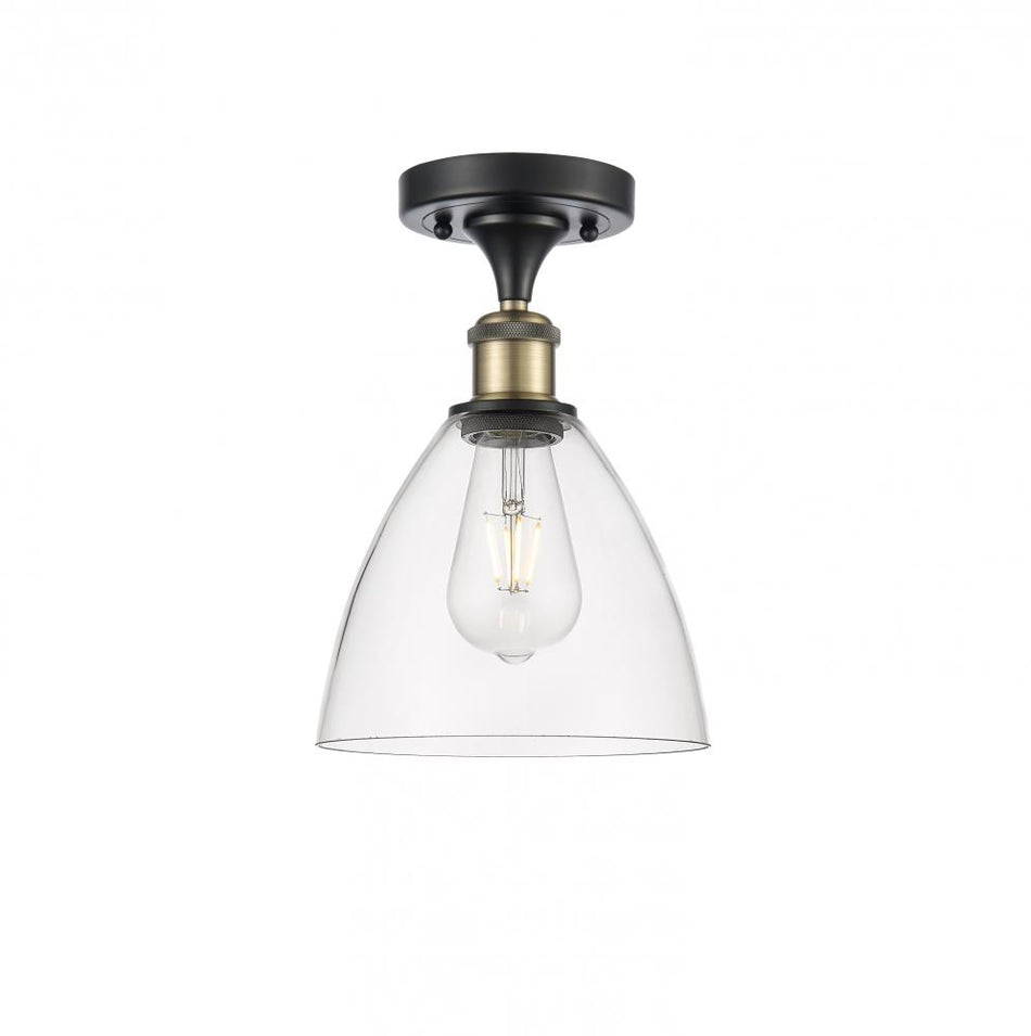 Bowl Semi-Flush Mount from the Athens Deco Swirl Collection