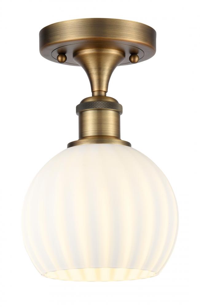 Bowl Semi-Flush Mount from the Athens Deco Swirl Collection