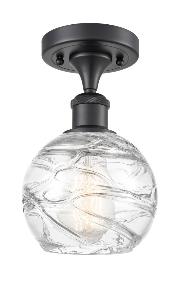 Bowl Semi-Flush Mount from the Athens Deco Swirl Collection