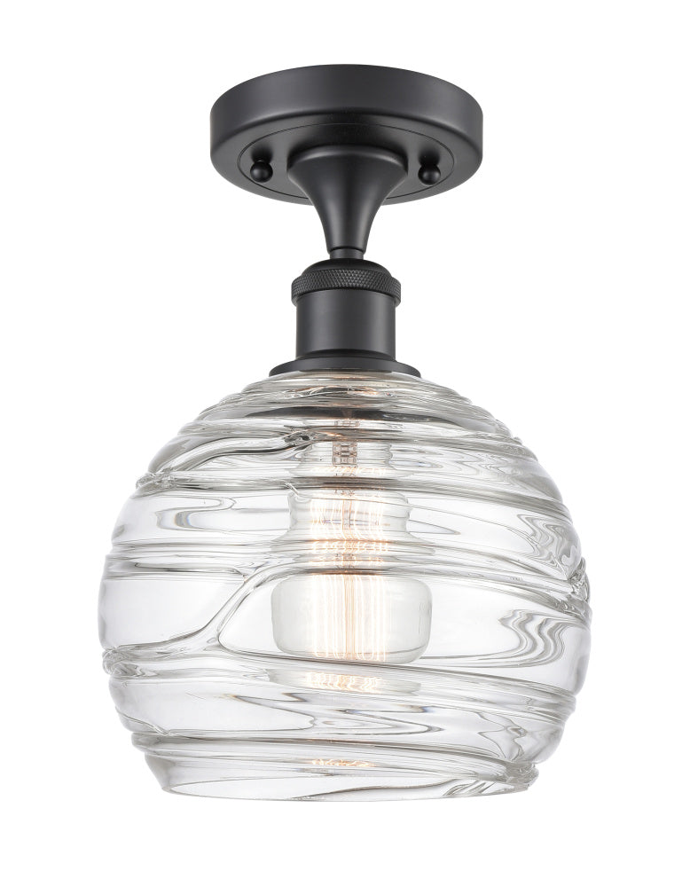 Bowl Semi-Flush Mount from the Athens Deco Swirl Collection