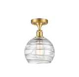 Bowl Semi-Flush Mount from the Athens Deco Swirl Collection